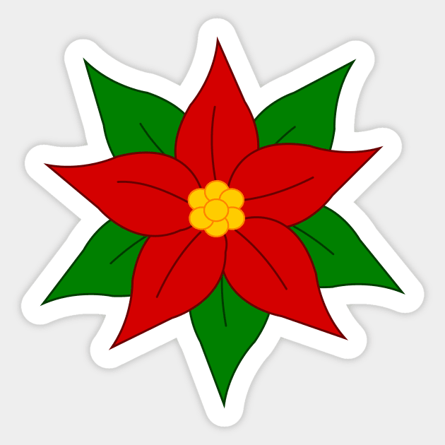 Poinsettia Sticker by traditionation